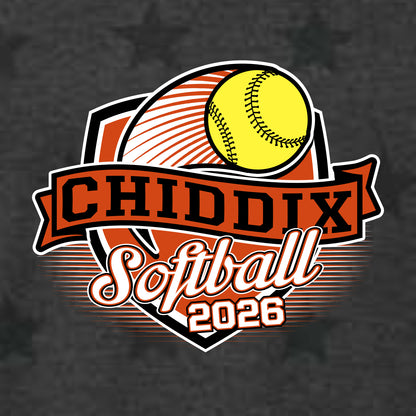 CJHS Softball Star Print Tee