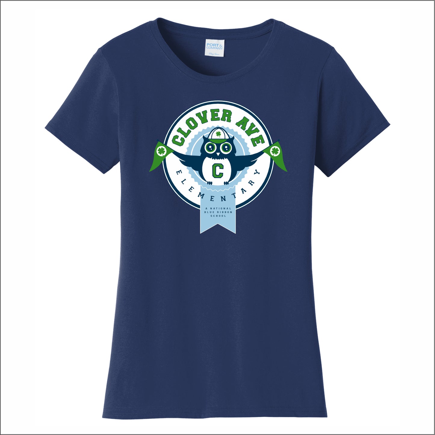 Clover Ave Elementary Ladies Fan Favorite Tee - Des. A