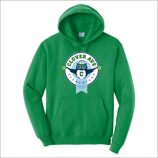 Clover Ave Elementary Hooded Sweatshirt - Des. A