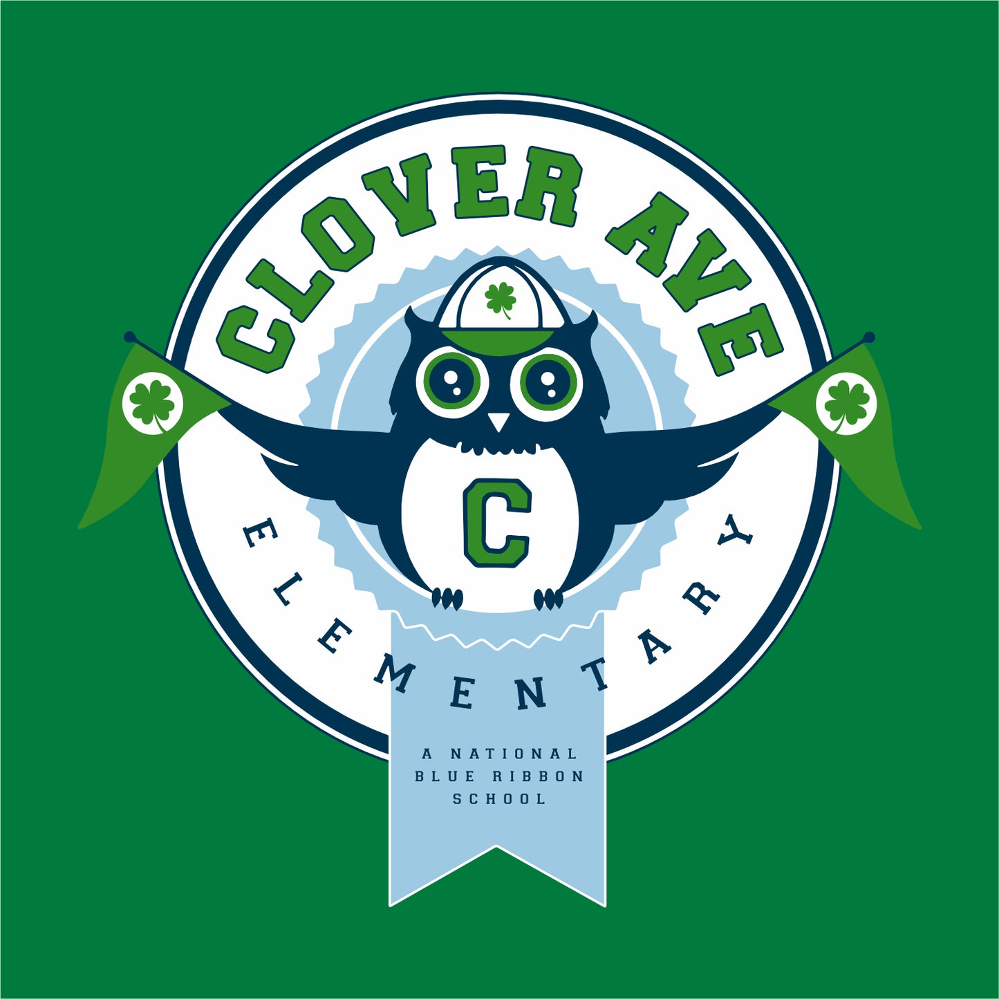 Clover Ave Elementary Hooded Sweatshirt - Des. A