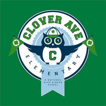 Clover Ave Elementary Hooded Sweatshirt - Des. A
