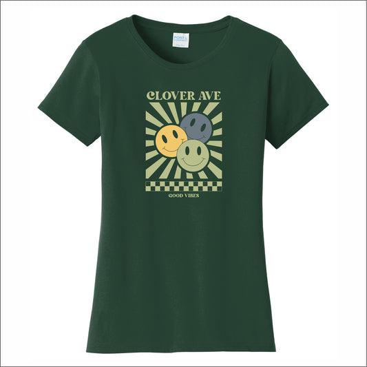Clover Ave Elementary Ladies Fan Favorite Tee - Des. B