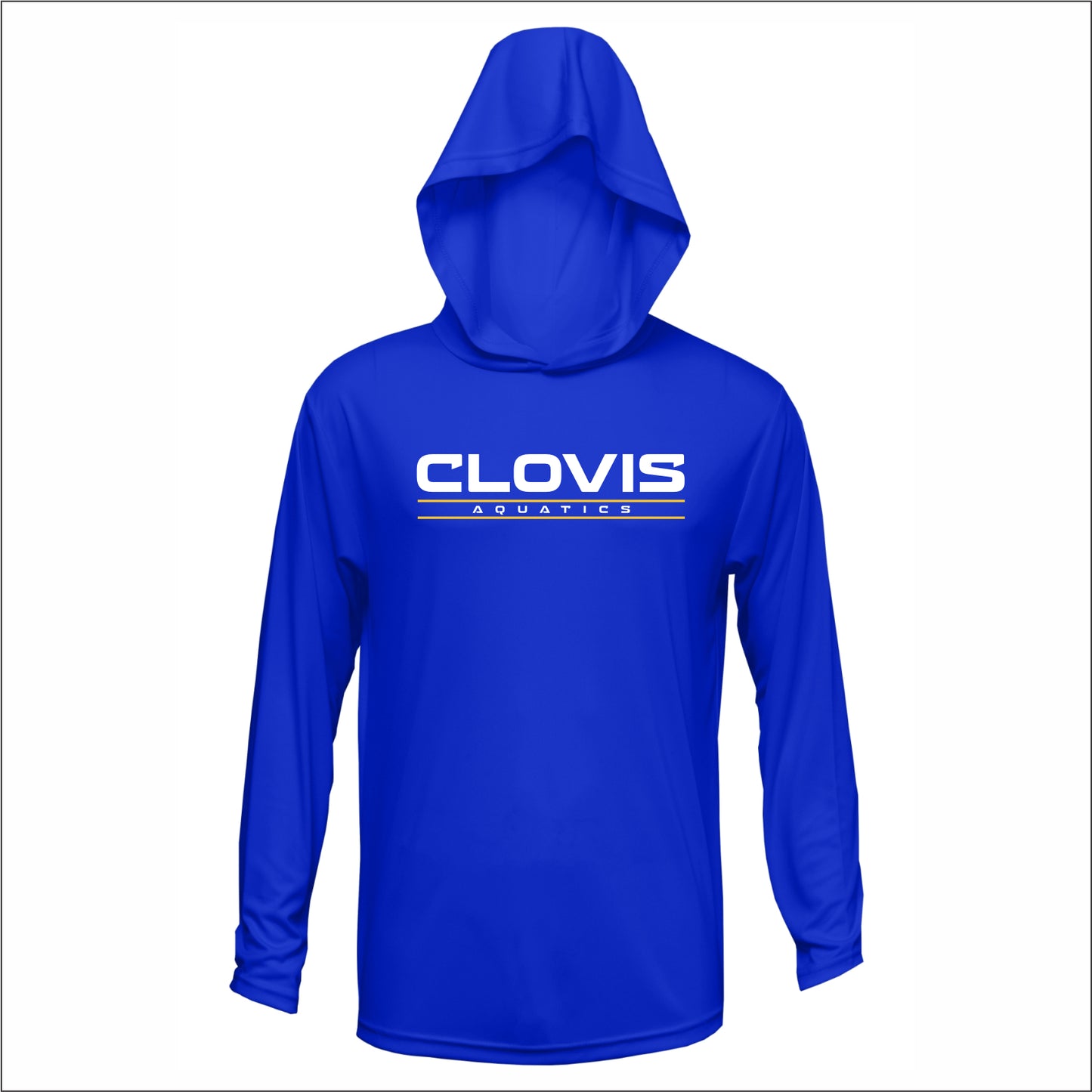 Clovis HS Aquatics Performance Hooded Long Sleeve T