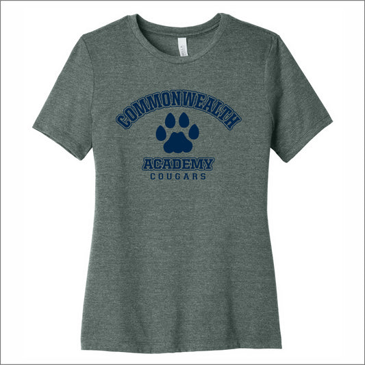 Commonwealth Academy Ladies Heathered Relaxed Jersey Tee - Des. A