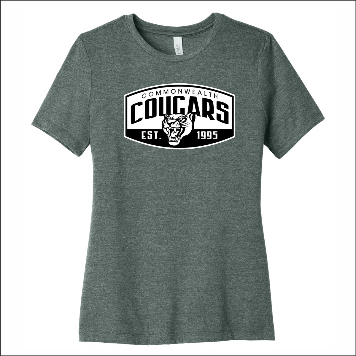 Commonwealth Academy Ladies Heathered Relaxed Jersey Tee - Des. B