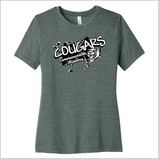 Commonwealth Academy Ladies Heathered Relaxed Jersey Tee - Des. C