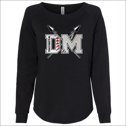 Dee-Mack Warriors Ladies Wave Wash Crewneck Sweatshirt