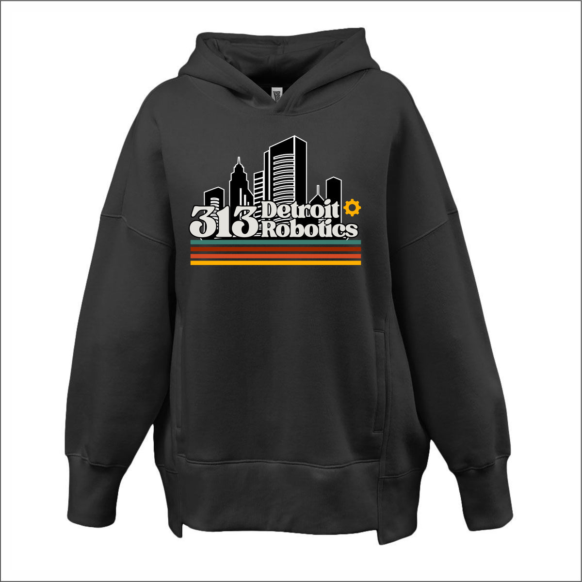 Detroit 313 Robotics Ladies Soft Sponge Oversized Hoodie - Des. A