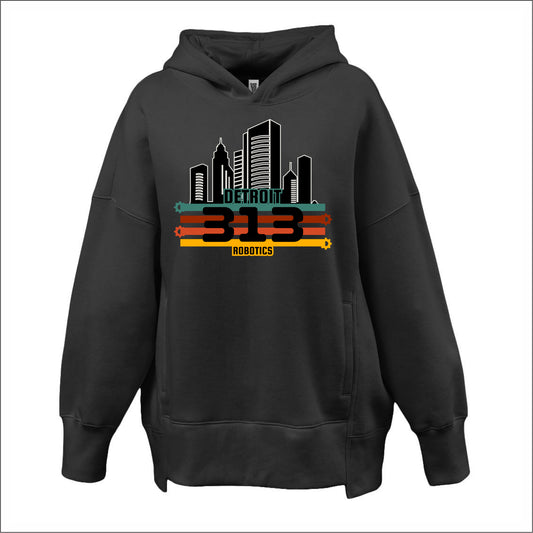 Detroit 313 Robotics Ladies Soft Sponge Oversized Hoodie - Des. B