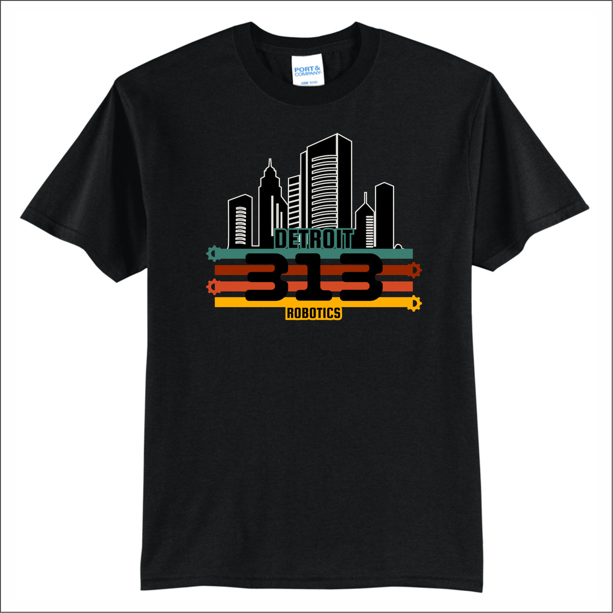 Detroit 313 Robotics 50/50 Short Sleeve T-shirt - Des. B