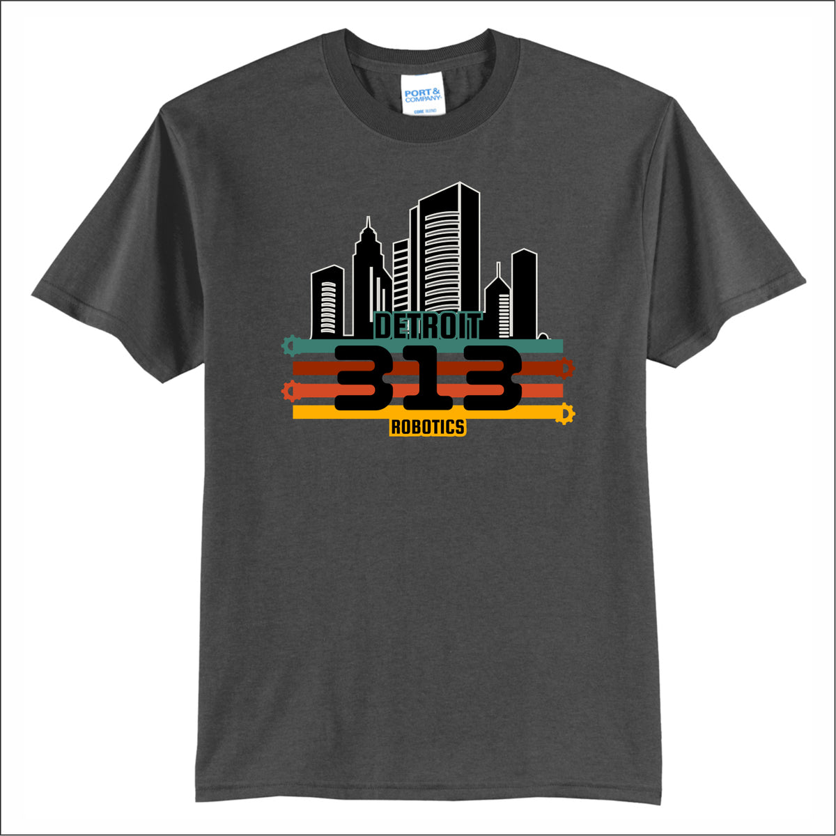 Detroit 313 Robotics 50/50 Short Sleeve T-shirt - Des. B