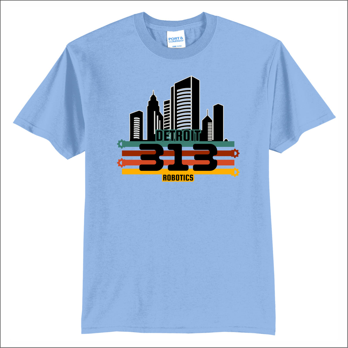 Detroit 313 Robotics 50/50 Short Sleeve T-shirt - Des. B