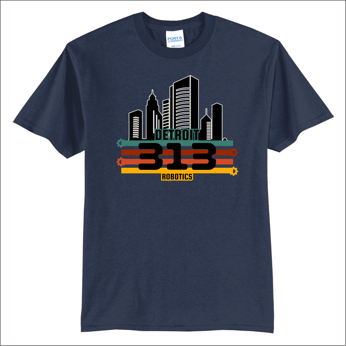 Detroit 313 Robotics 50/50 Short Sleeve T-shirt - Des. B