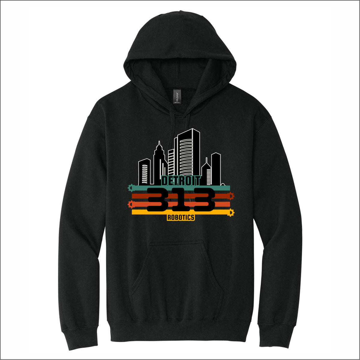 Detroit 313 Robotics Softstyle Hooded Sweatshirt - Des. B