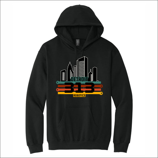 Detroit 313 Robotics Softstyle Hooded Sweatshirt - Des. B