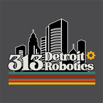 Detroit 313 Robotics Ladies Soft Sponge Oversized Crewneck - Des. A