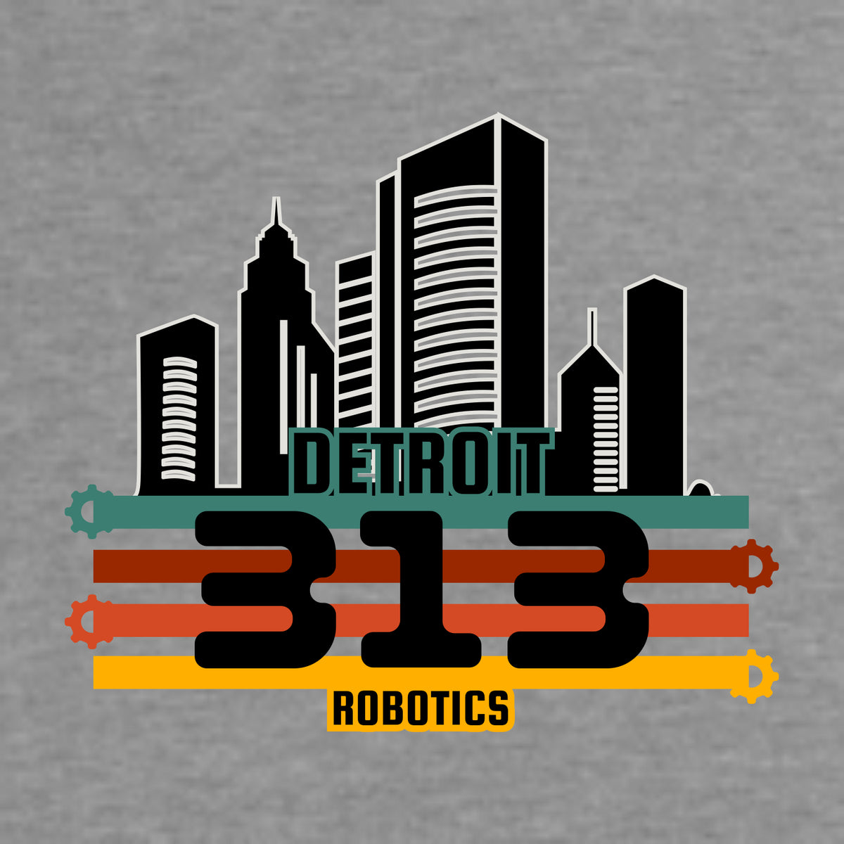 Detroit 313 Robotics 50/50 Short Sleeve T-shirt - Des. B