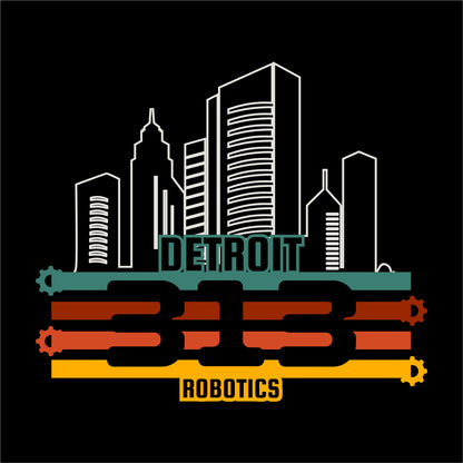 Detroit 313 Robotics Softstyle Hooded Sweatshirt - Des. B
