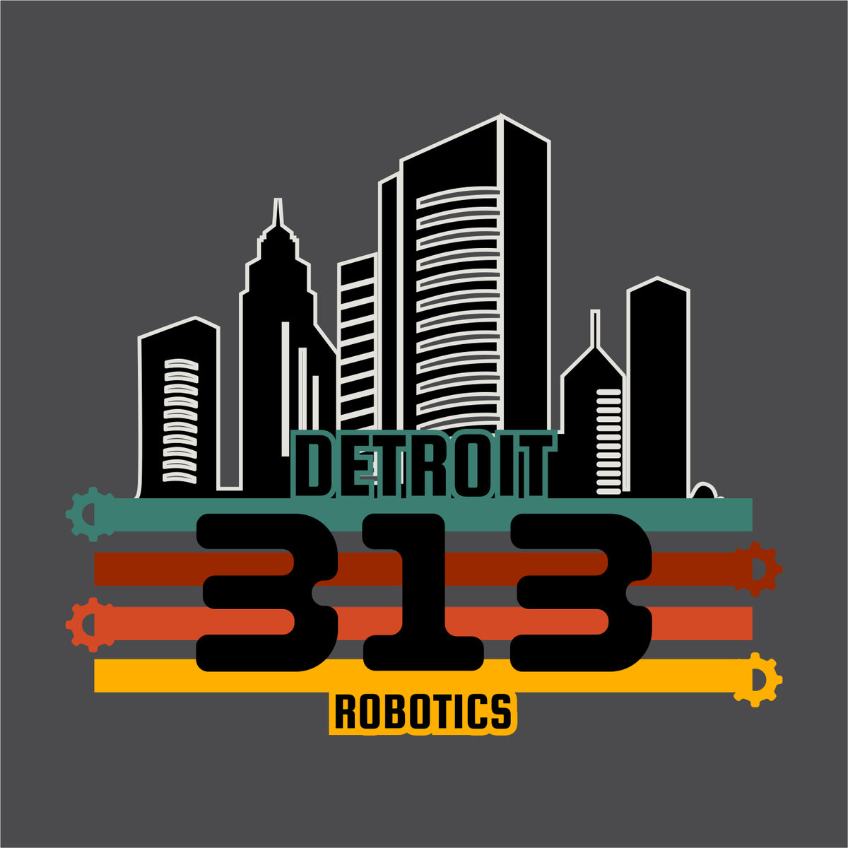 Detroit 313 Robotics 50/50 Short Sleeve T-shirt - Des. B