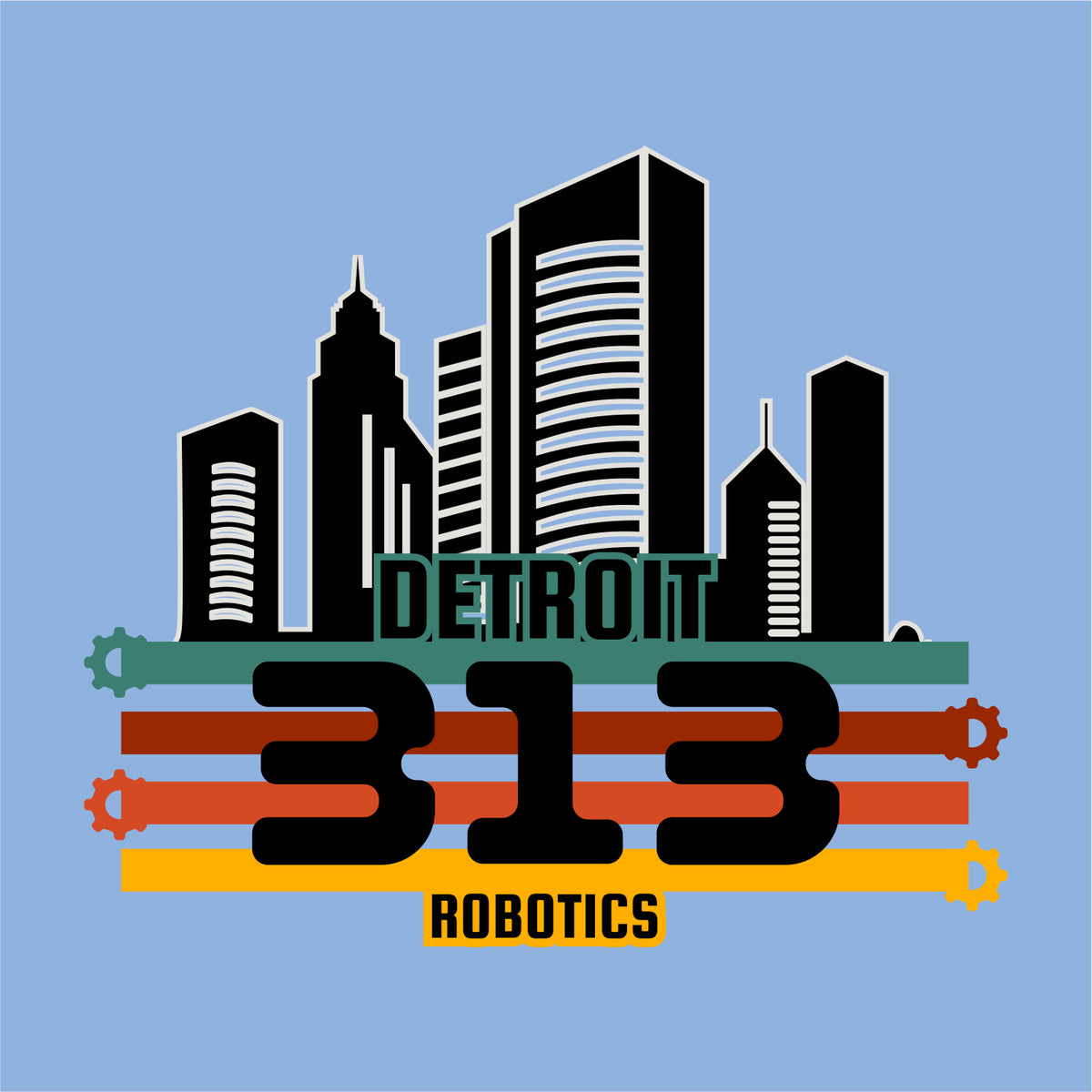 Detroit 313 Robotics 50/50 Short Sleeve T-shirt - Des. B