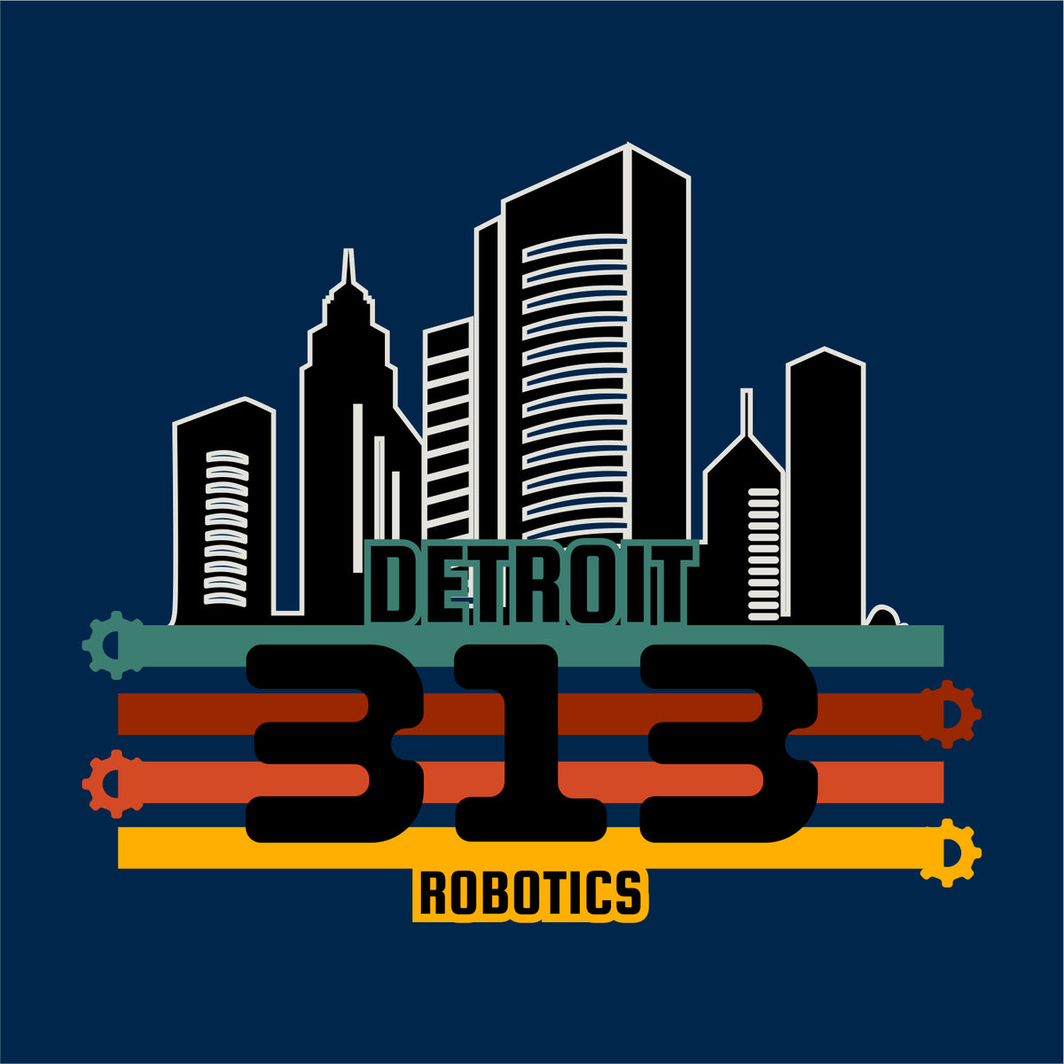 Detroit 313 Robotics 50/50 Short Sleeve T-shirt - Des. B