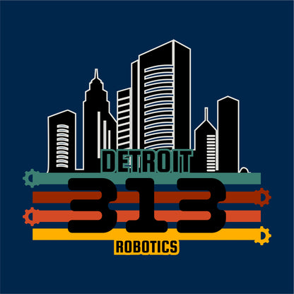 Detroit 313 Robotics 50/50 Short Sleeve T-shirt - Des. B