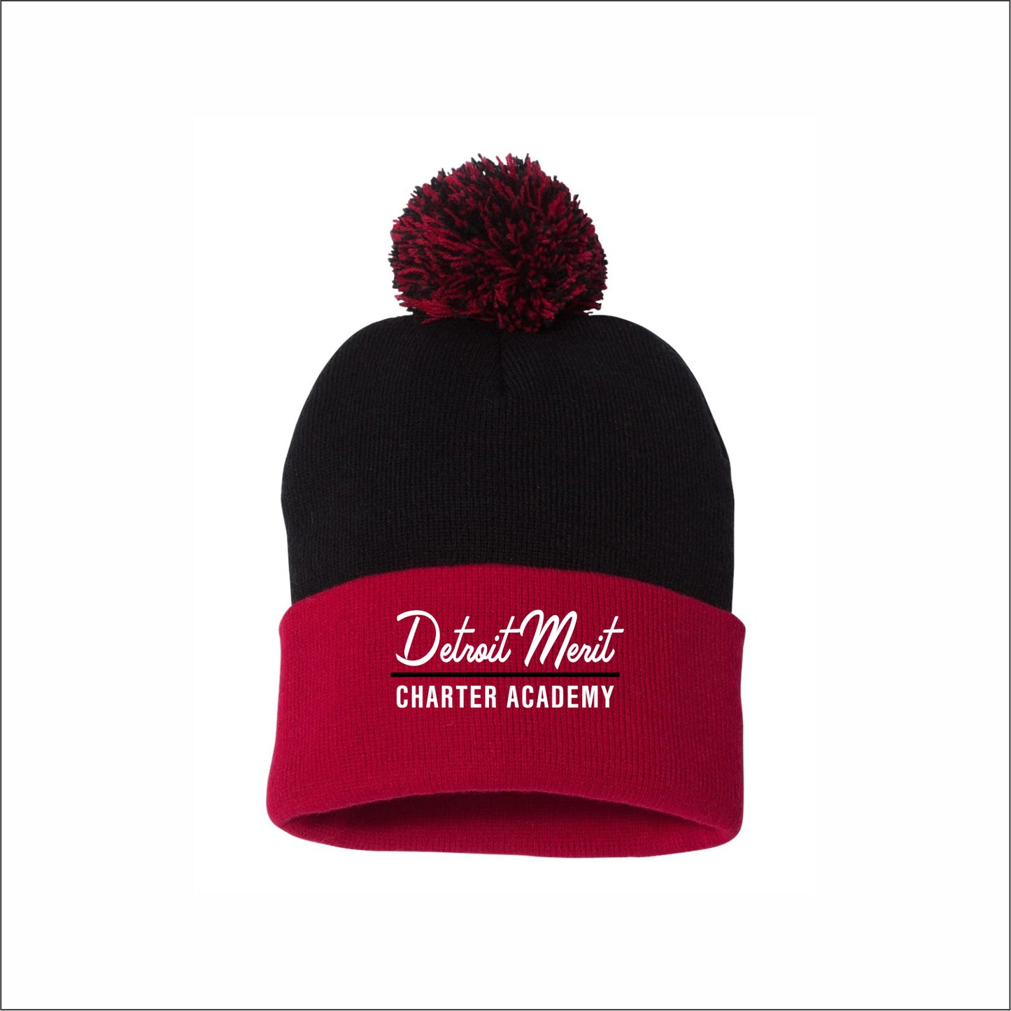 Detroit Merit Charter Knit Pom Beanie