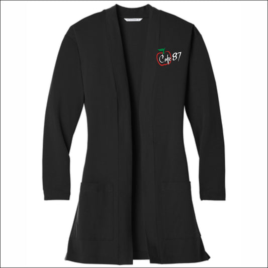 District 87 Cafe Ladies Concept Long Pocket Cardigan
