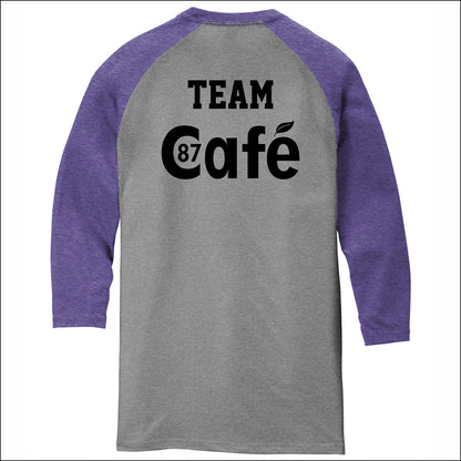 District 87 Cafe Tri-Blend 3/4 Sleeve Raglan Tee