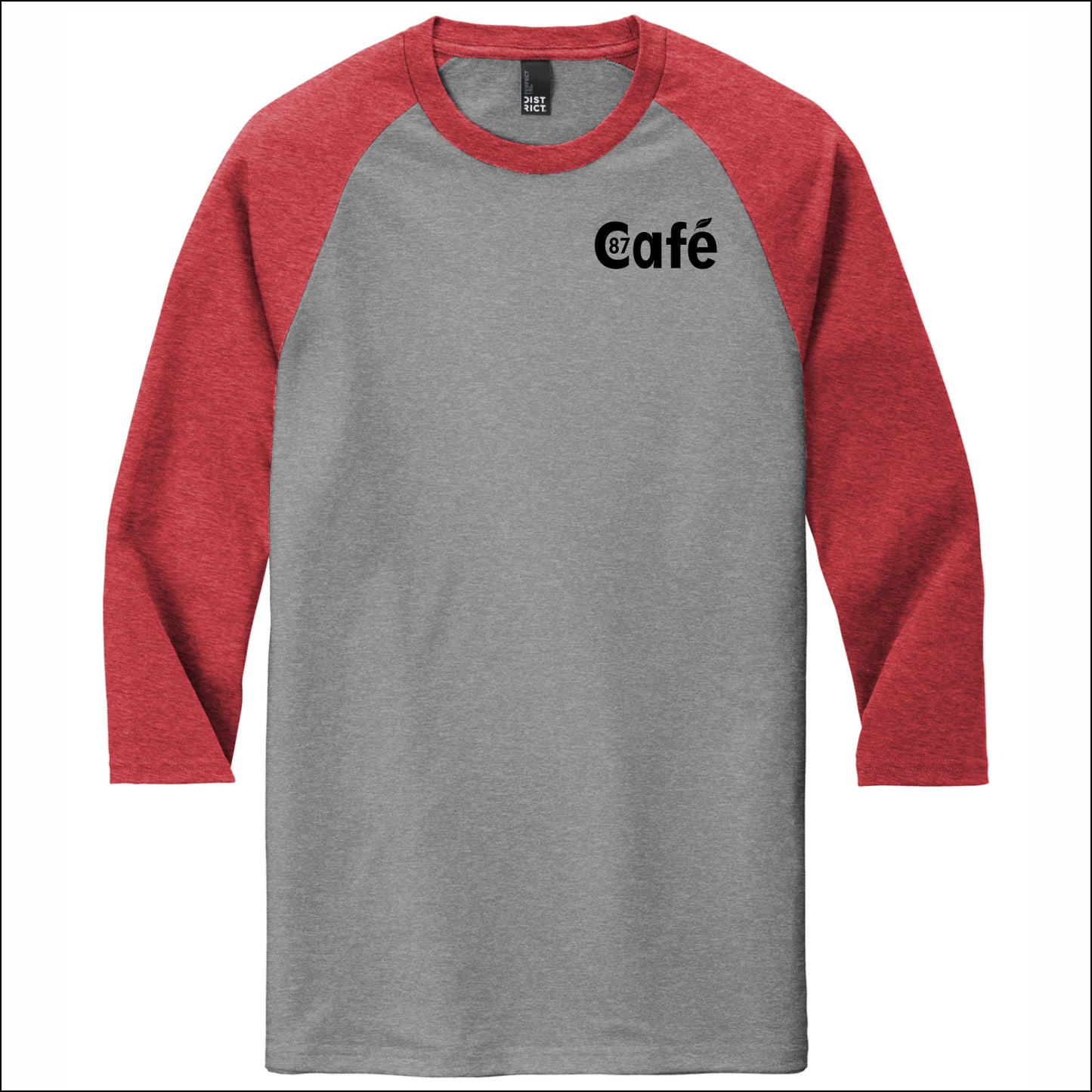 District 87 Cafe Tri-Blend 3/4 Sleeve Raglan Tee
