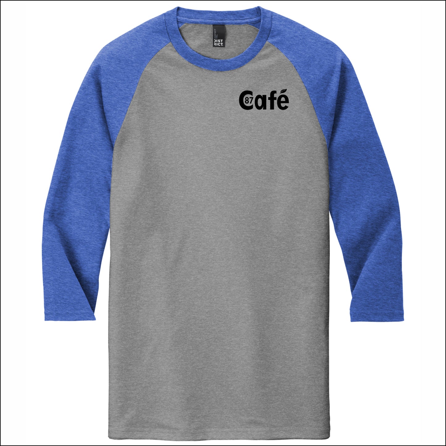 District 87 Cafe Tri-Blend 3/4 Sleeve Raglan Tee