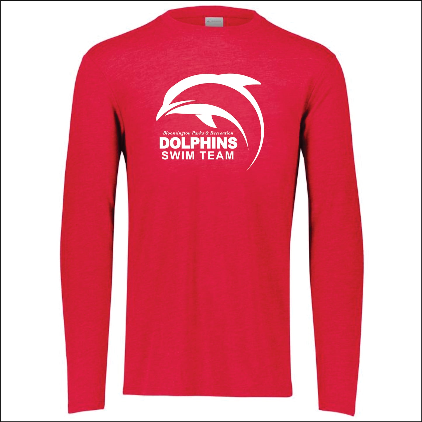 Bloomington Dolphins Swim Tri-Blend Long Sleeve T-shirt
