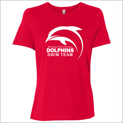 Bloomington Dolphins Swim Ladies Relaxed Jersey Tee
