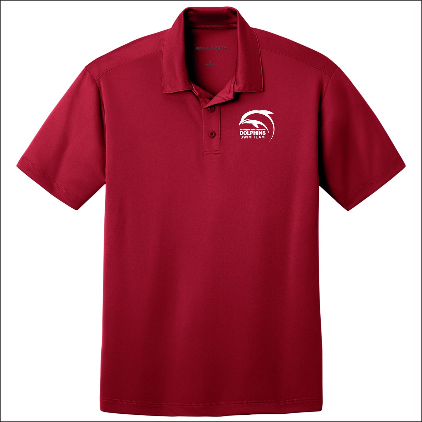 Bloomington Dolphins Swim Performance Short Sleeve Polo Shirt