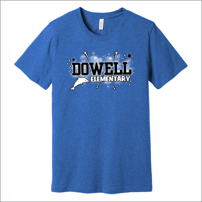 Dowell Elementary Heathered Soft Jersey T-shirt - Des. B