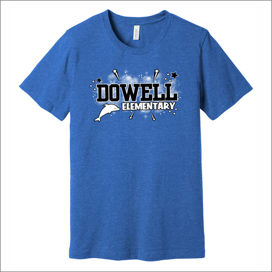 Dowell Elementary Heathered Soft Jersey T-shirt - Des. B
