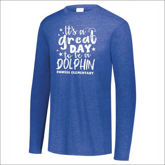 Dowell Elementary Tri-Blend Long Sleeve T-shirt - Des. A