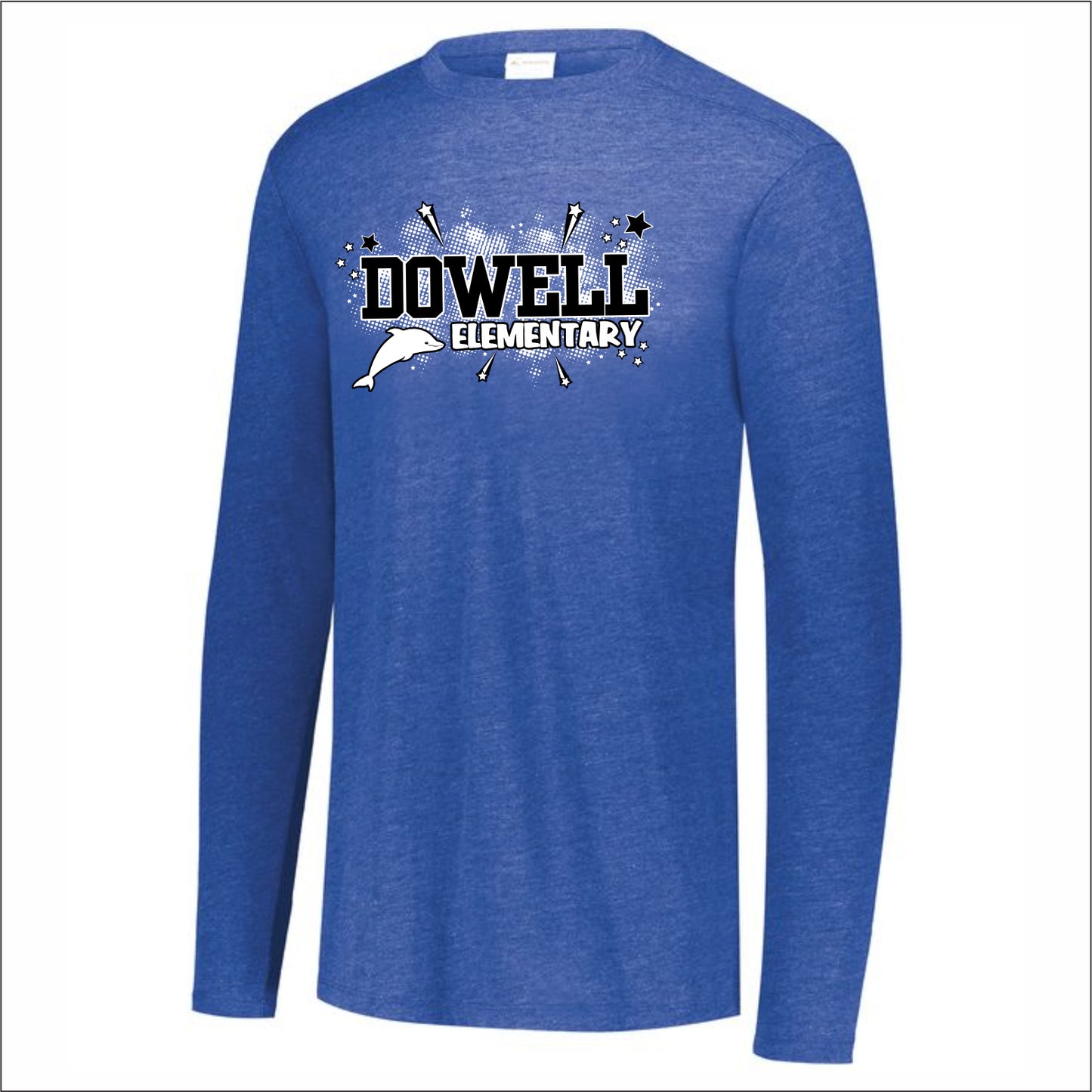Dowell Elementary Tri-Blend Long Sleeve T-shirt - Des. B