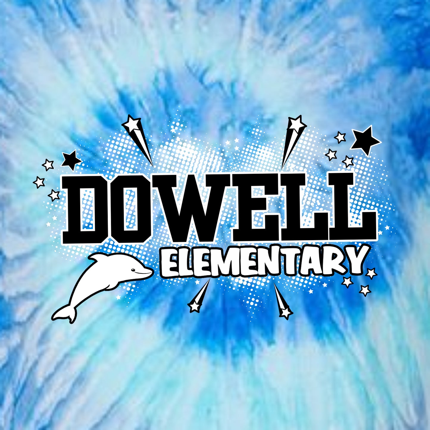 Dowell Elementary Tie-Dye T-shirt - Des. B