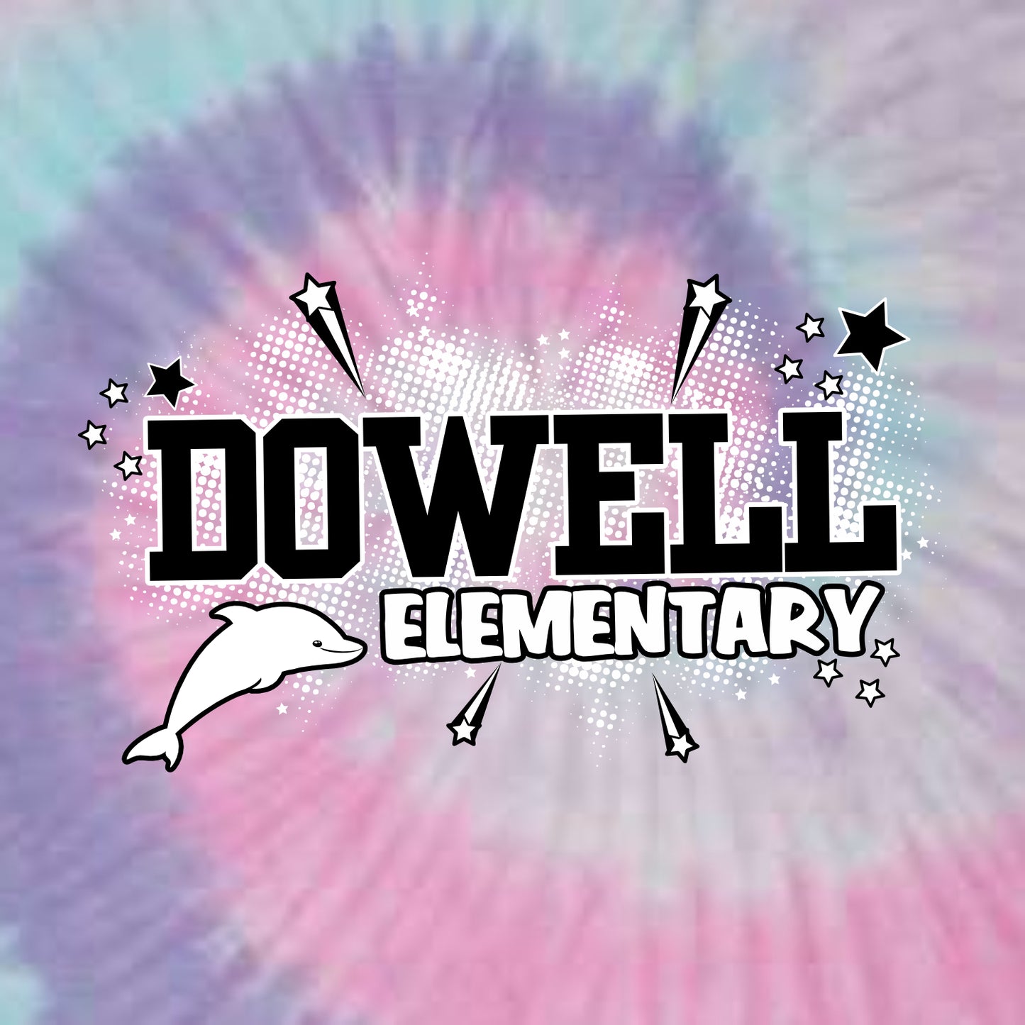 Dowell Elementary Tie-Dye T-shirt - Des. B