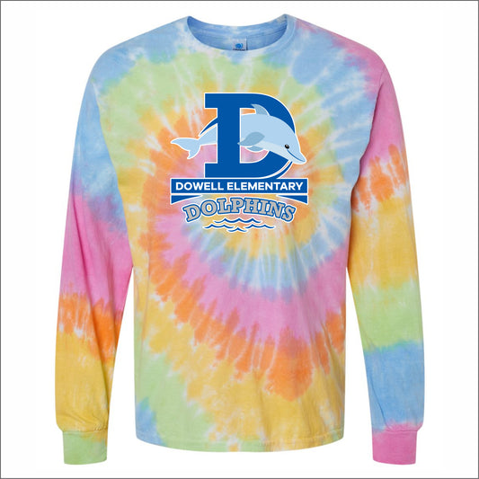 Dowell Elementary Tie-Dye Long Sleeve T-shirt - Des. A