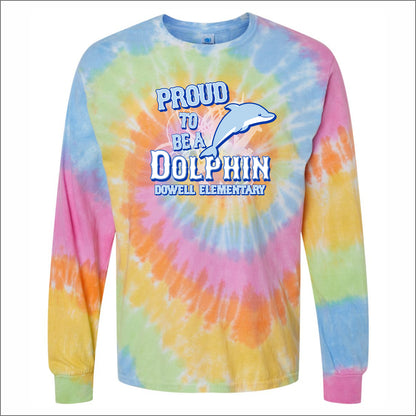 Dowell Elementary Tie-Dye Long Sleeve T-shirt - Des. B