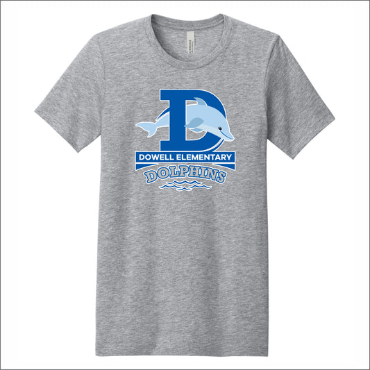 Dowell Elementary Heathered Soft Jersey T-shirt - Des. A