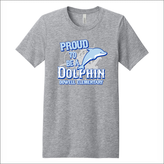 Dowell Elementary Heathered Soft Jersey T-shirt - Des. B