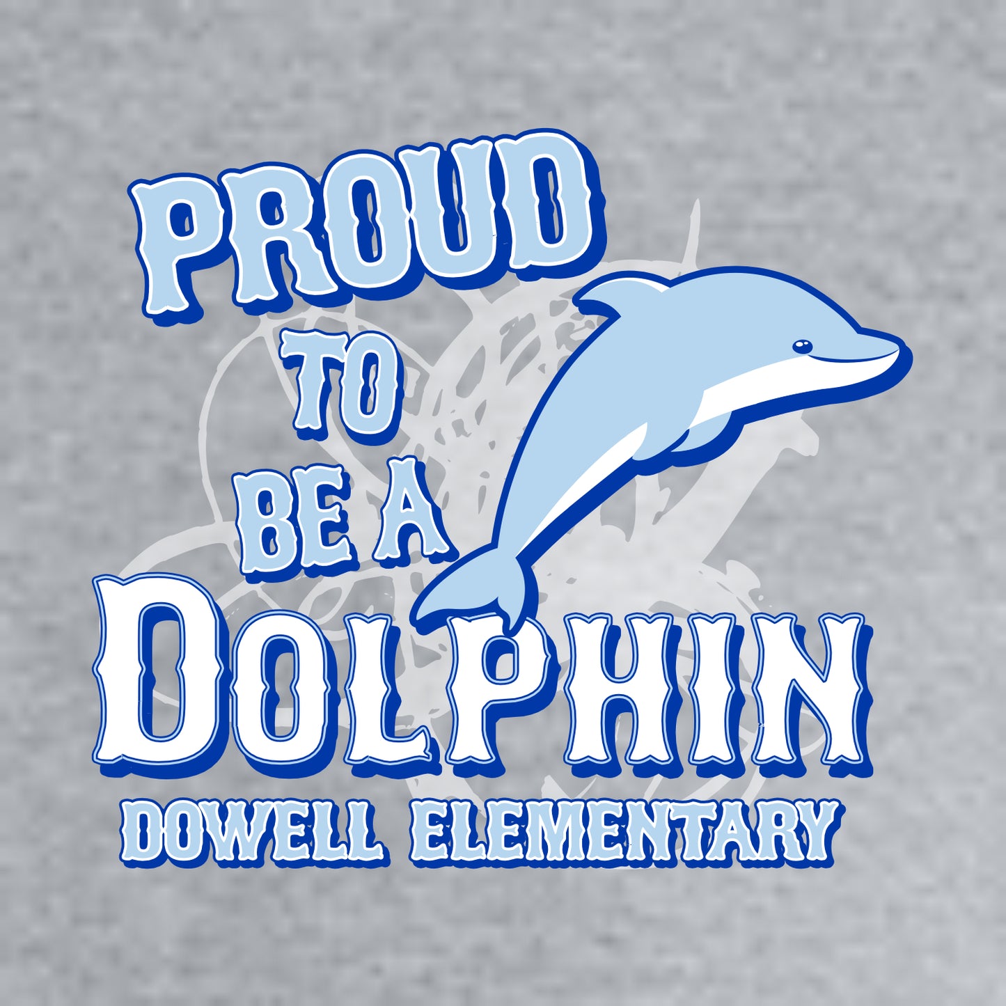 Dowell Elementary Heathered Soft Jersey T-shirt - Des. B