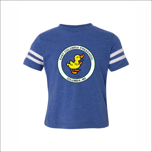 East Columbia Preschool Toddler Football Fine Jersey Tee