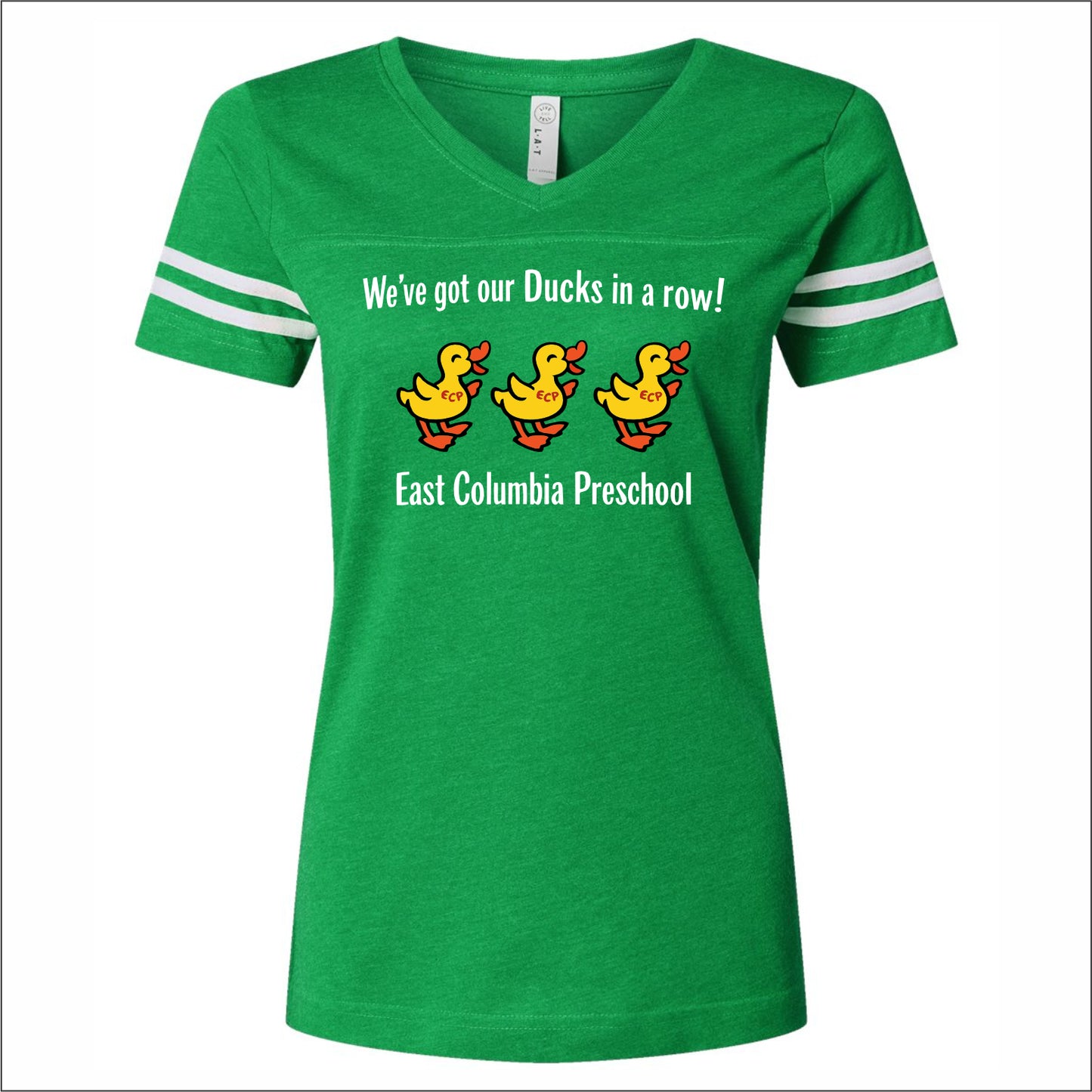 East Columbia Preschool Ladies Vintage Football T - Des. B