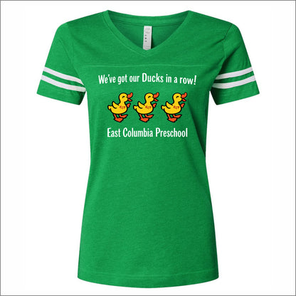 East Columbia Preschool Ladies Vintage Football T - Des. B