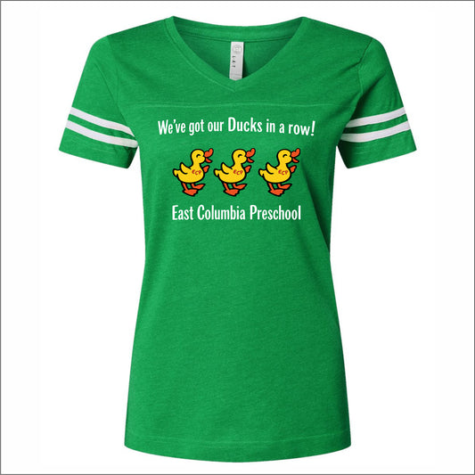 East Columbia Preschool Ladies Vintage Football T - Des. B