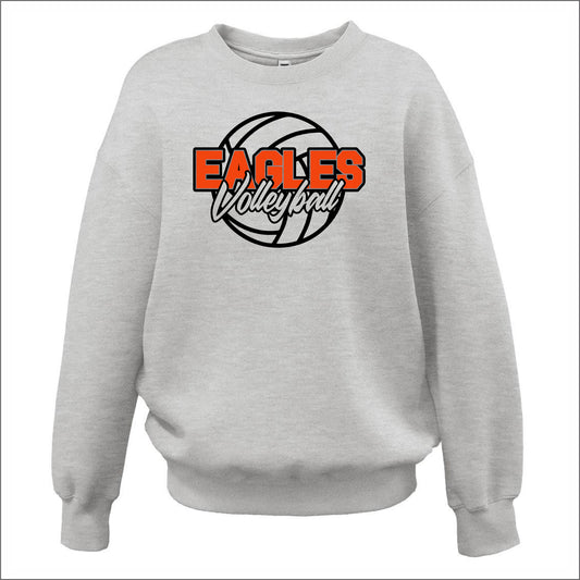 Evans Volleyball Ladies Soft Sponge Oversized Crewneck